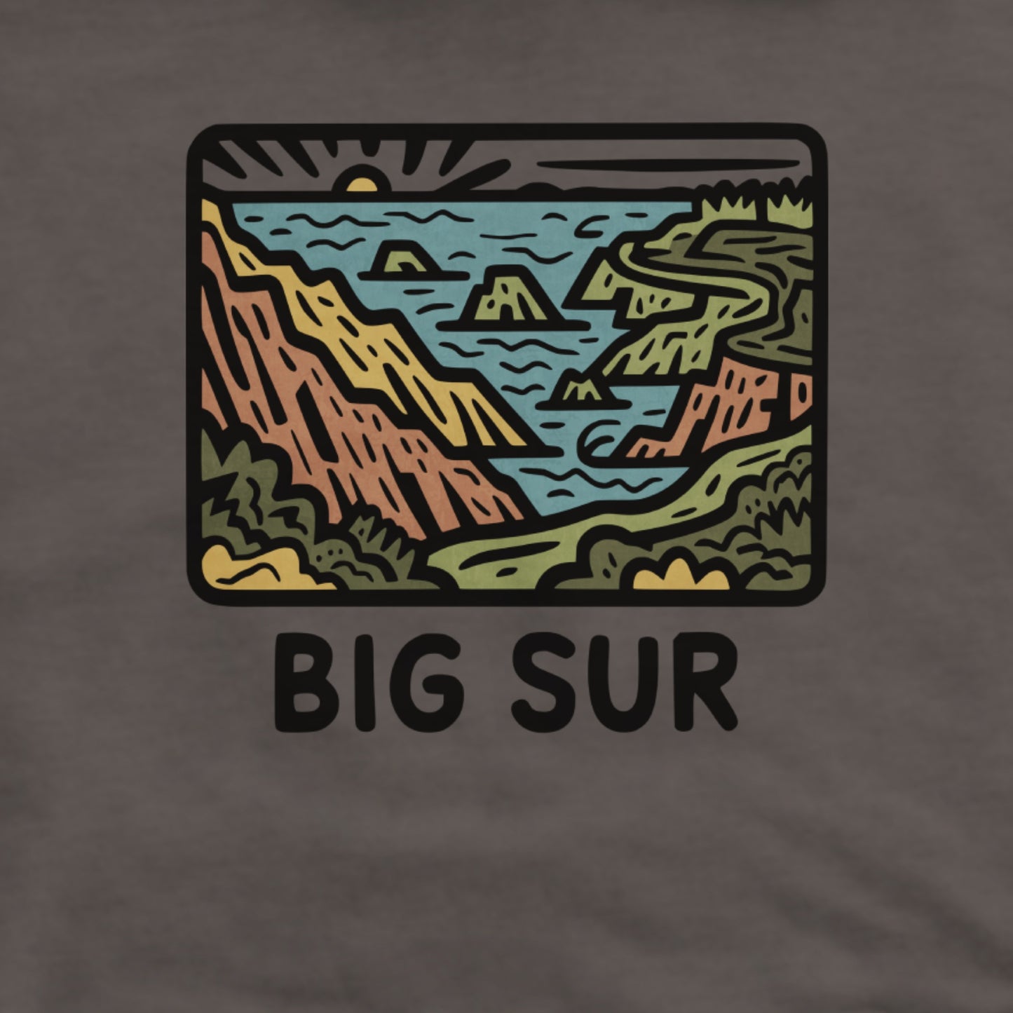 Big Sur State Park Hoodie Adventure and Outdoors Themed Hoodie