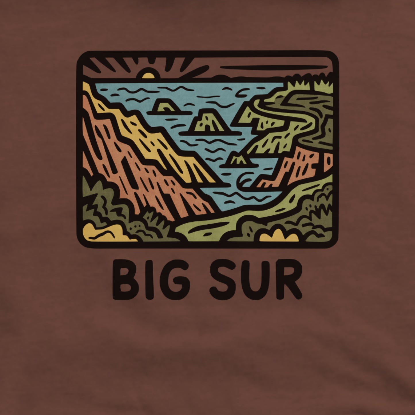 Big Sur State Park Hoodie Adventure and Outdoors Themed Hoodie
