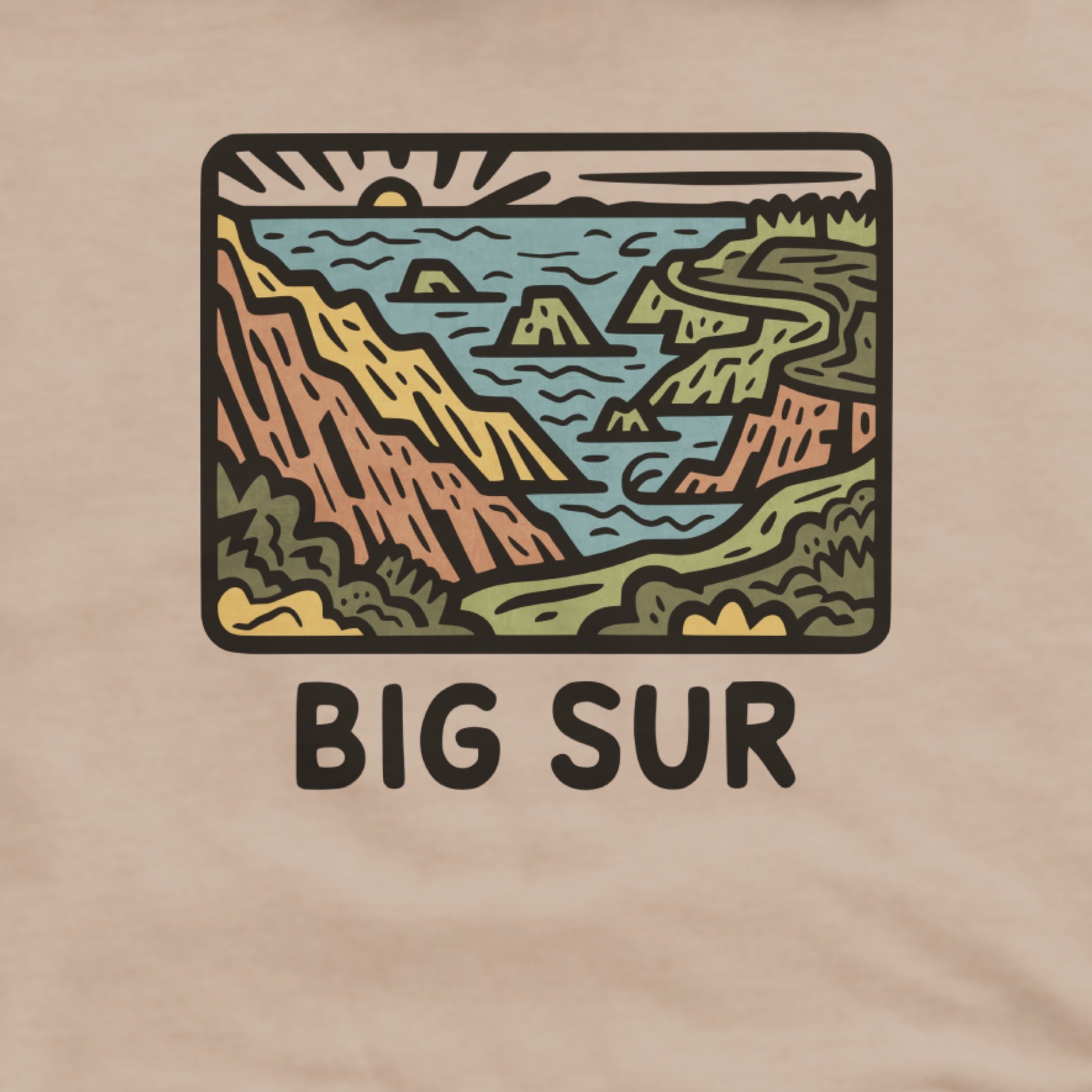 Big Sur State Park Hoodie Adventure and Outdoors Themed Hoodie