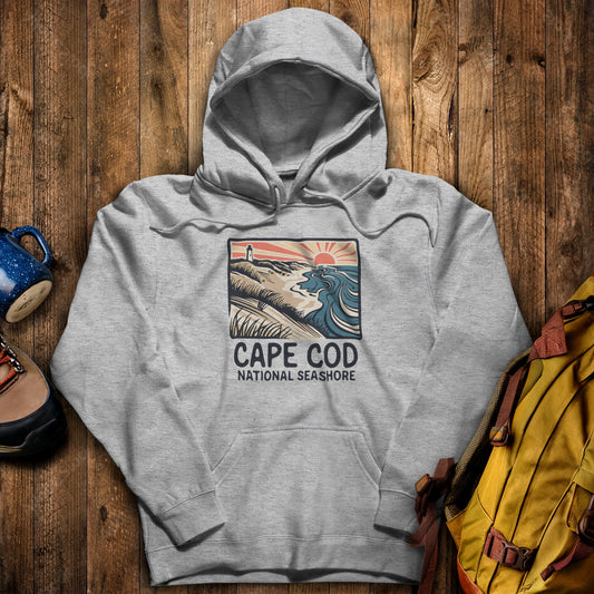 Cape Cod National Seashore Hoodie Sport Grey Adventure and Outdoors Themed Hoodie