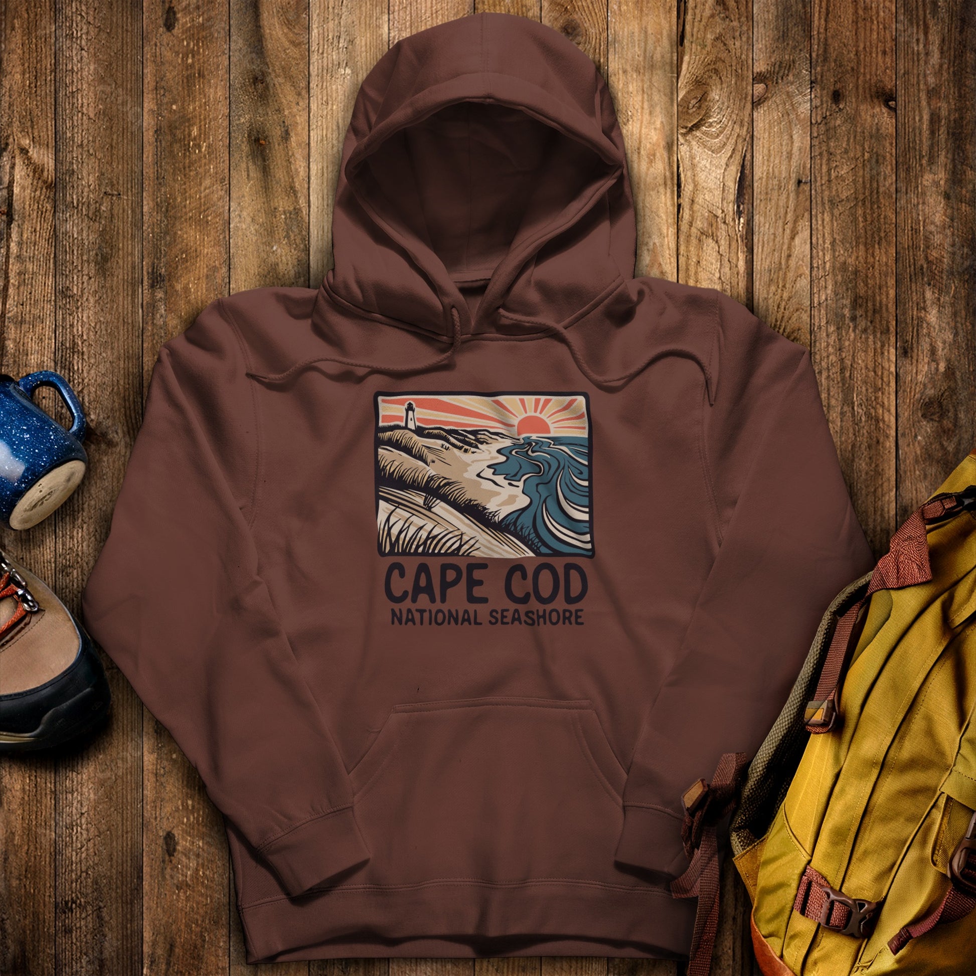 Cape Cod National Seashore Hoodie Cocoa Adventure and Outdoors Themed Hoodie