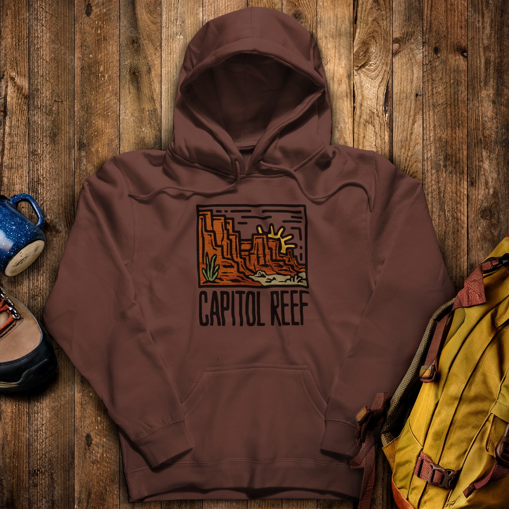 Capitol Reef National Park Hoodie Cocoa Adventure and Outdoors Themed Hoodie