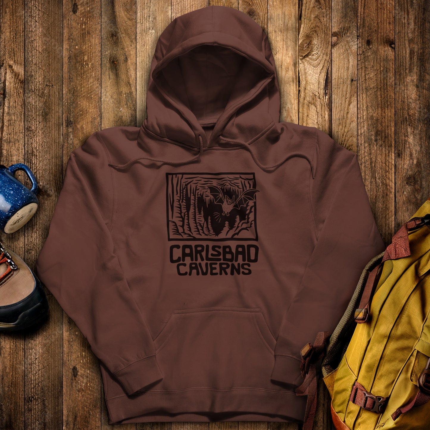 Carlsbad Caverns National Park Hoodie Cocoa Adventure and Outdoors Themed Hoodie