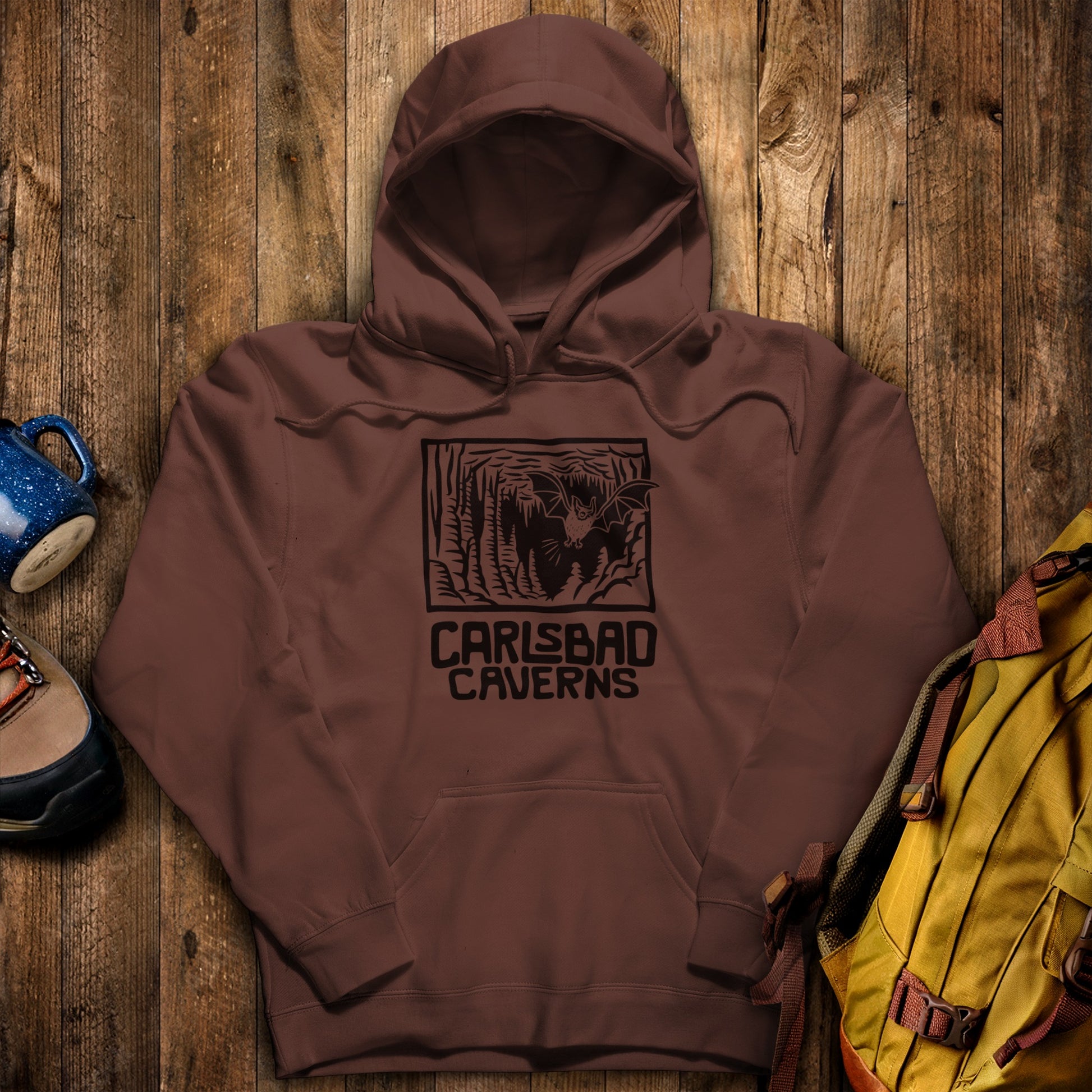 Carlsbad Caverns National Park Hoodie Cocoa Adventure and Outdoors Themed Hoodie