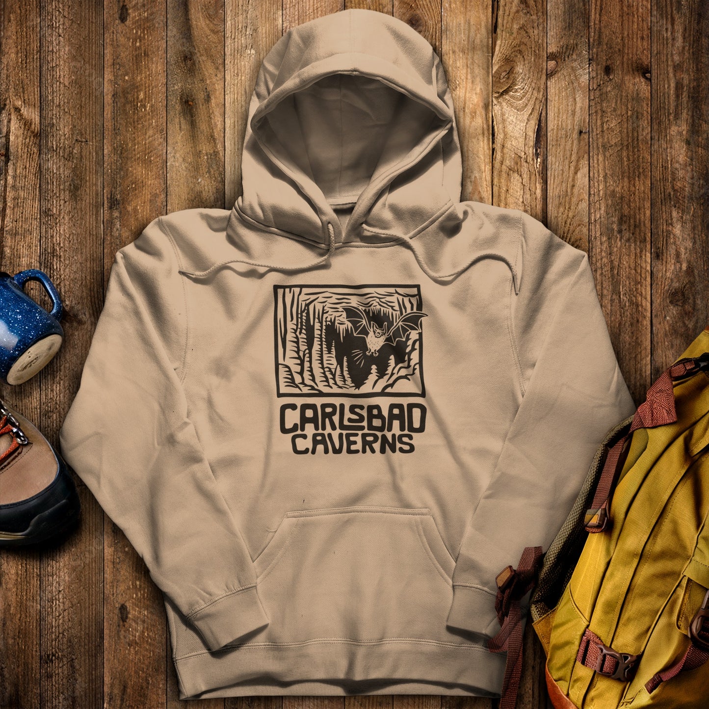 Carlsbad Caverns National Park Hoodie Sand Adventure and Outdoors Themed Hoodie