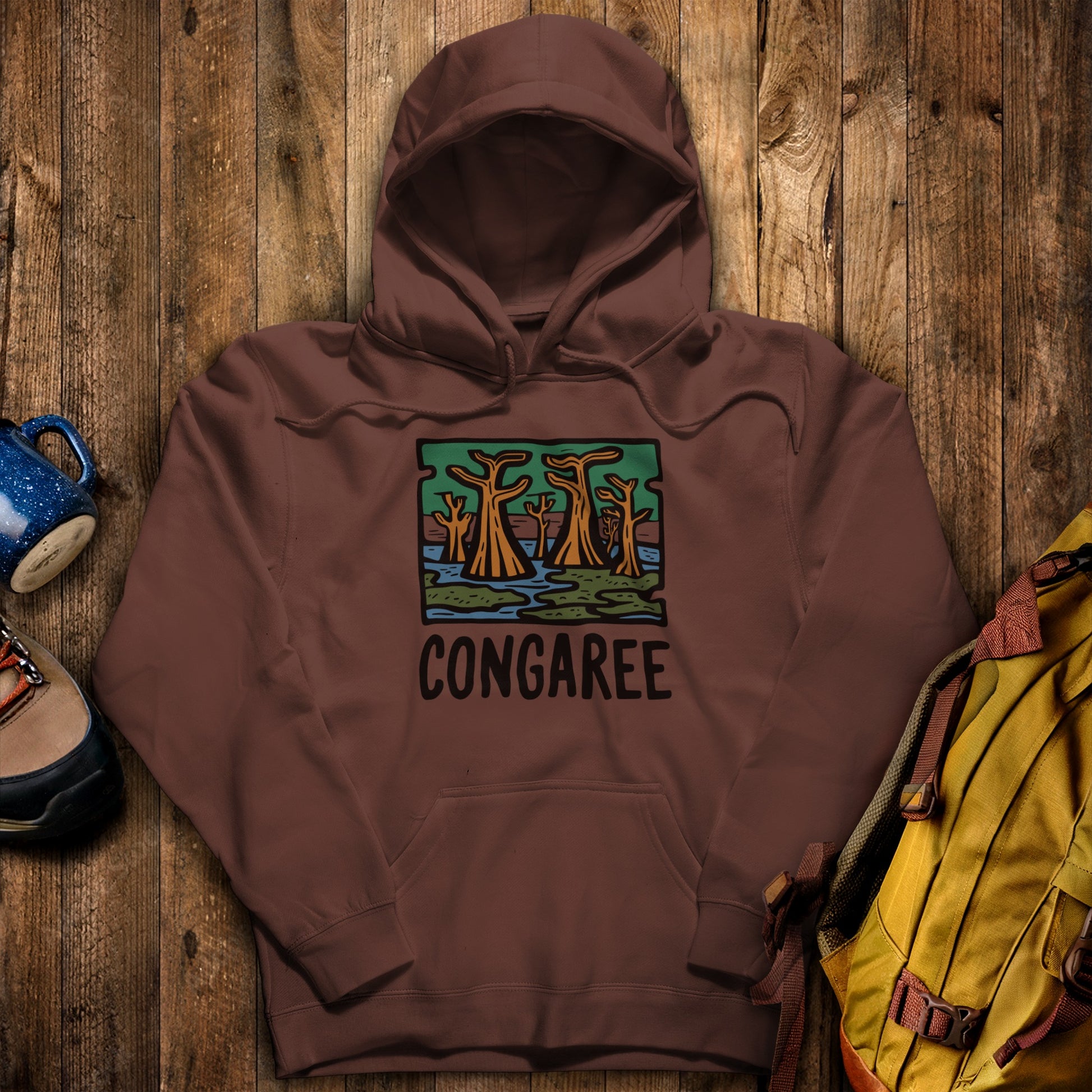 Congaree National Park Hoodie Cocoa Adventure and Outdoors Themed Hoodie
