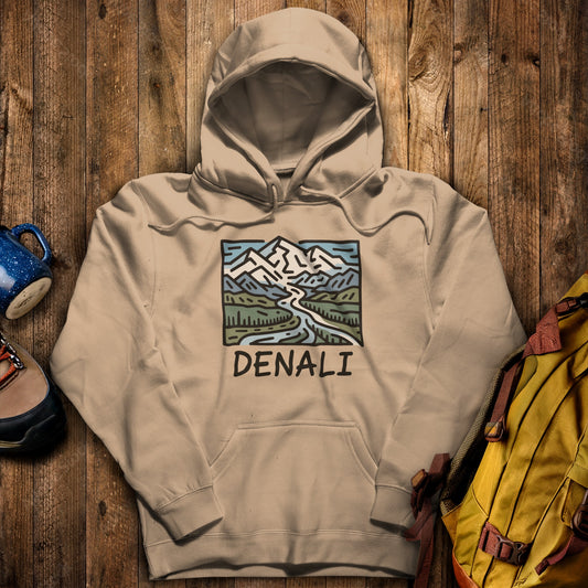 Denali National Park Hoodie Sand Adventure and Outdoors Themed Hoodie