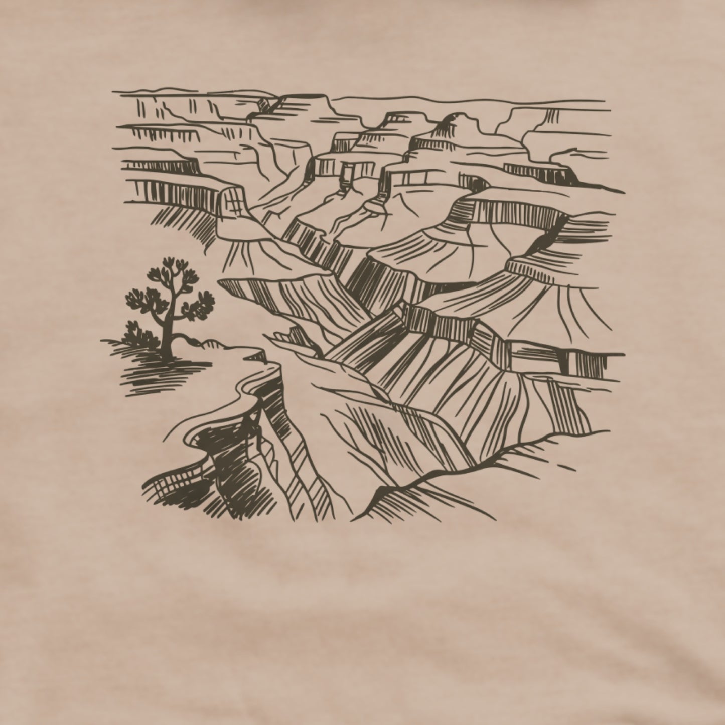 Grand Canyon Doodle Hoodie Adventure and Outdoors Themed Hoodie