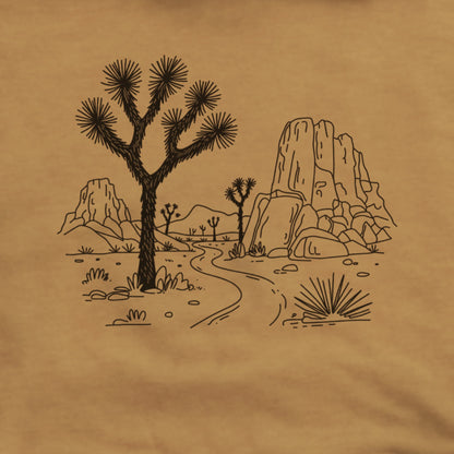 Joshua Tree Doodle Hoodie Adventure and Outdoors Themed Hoodie