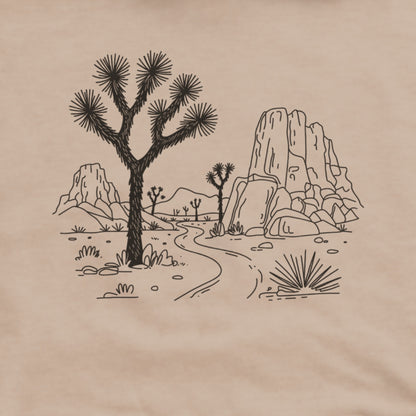 Joshua Tree Doodle Hoodie Adventure and Outdoors Themed Hoodie
