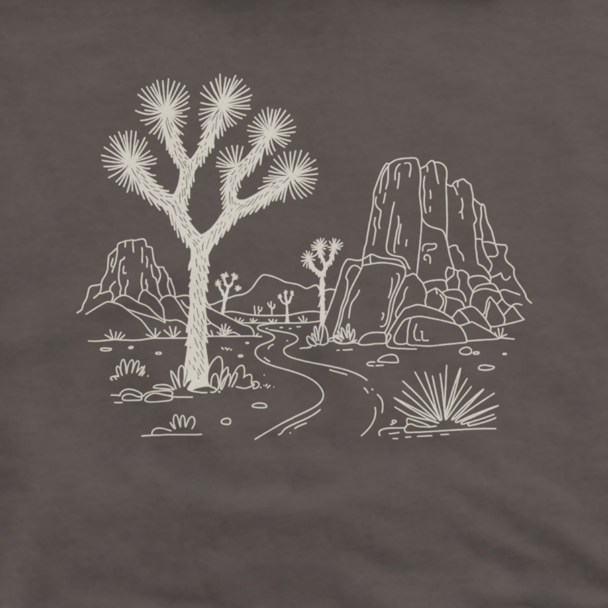 Joshua Tree Doodle Hoodie Adventure and Outdoors Themed Hoodie