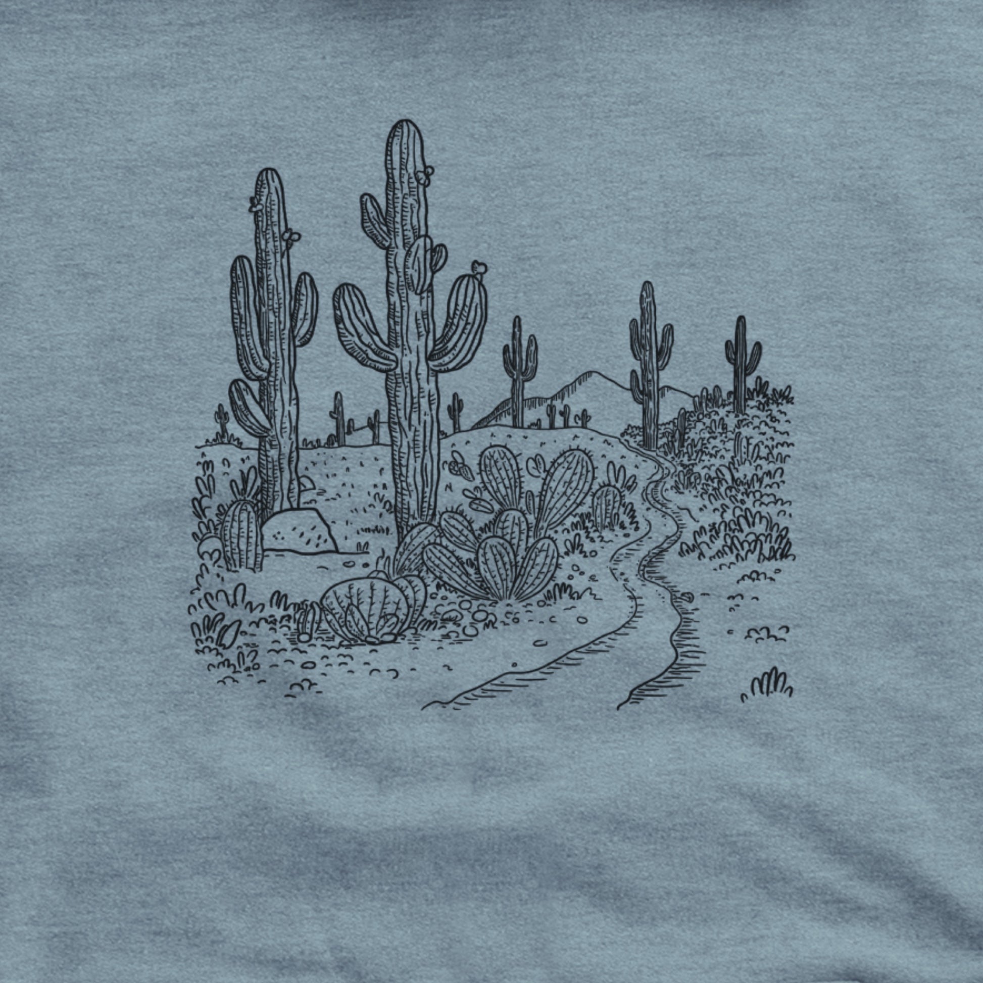Saguaro Doodle Hoodie Adventure and Outdoors Themed Hoodie