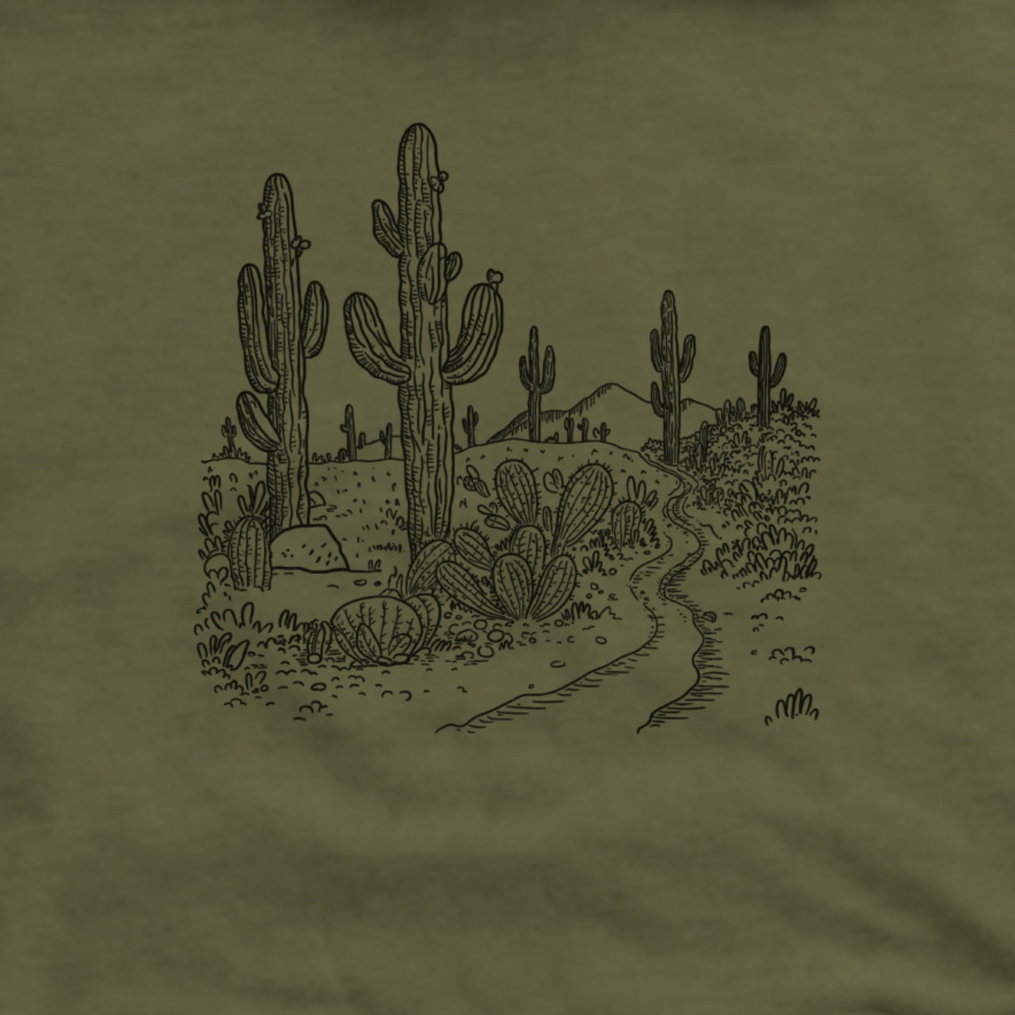 Saguaro Doodle Hoodie Adventure and Outdoors Themed Hoodie