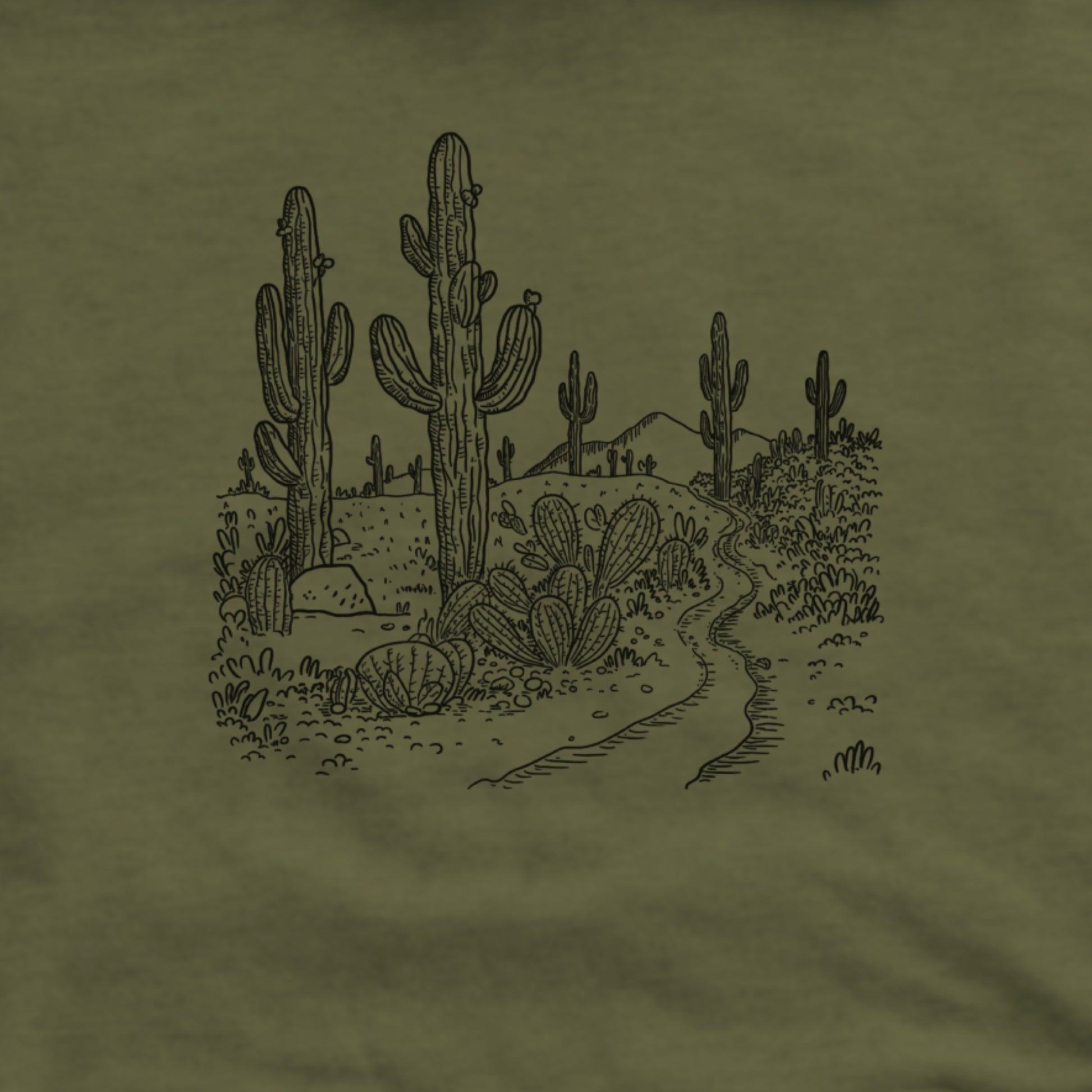 Saguaro Doodle Hoodie Adventure and Outdoors Themed Hoodie