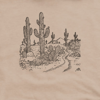 Saguaro Doodle Hoodie Adventure and Outdoors Themed Hoodie