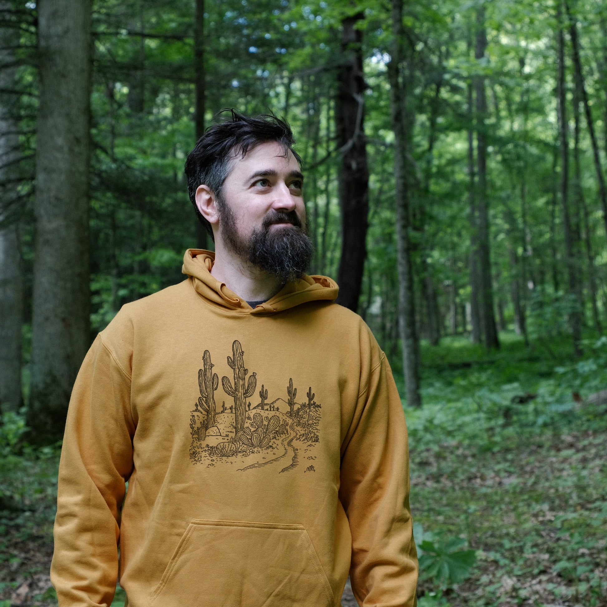 Saguaro Doodle Hoodie Adventure and Outdoors Themed Hoodie