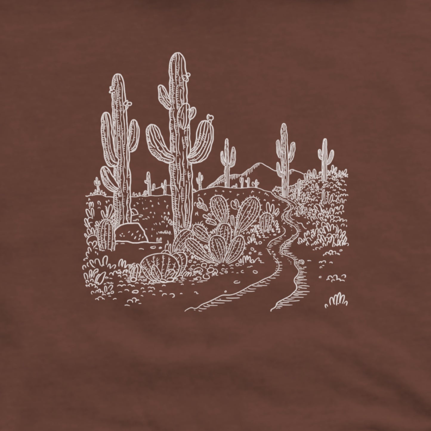 Saguaro Doodle Hoodie Adventure and Outdoors Themed Hoodie
