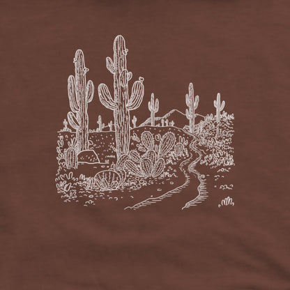 Saguaro Doodle Hoodie Adventure and Outdoors Themed Hoodie