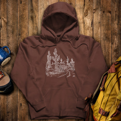 Saguaro Doodle Hoodie Cocoa Adventure and Outdoors Themed Hoodie