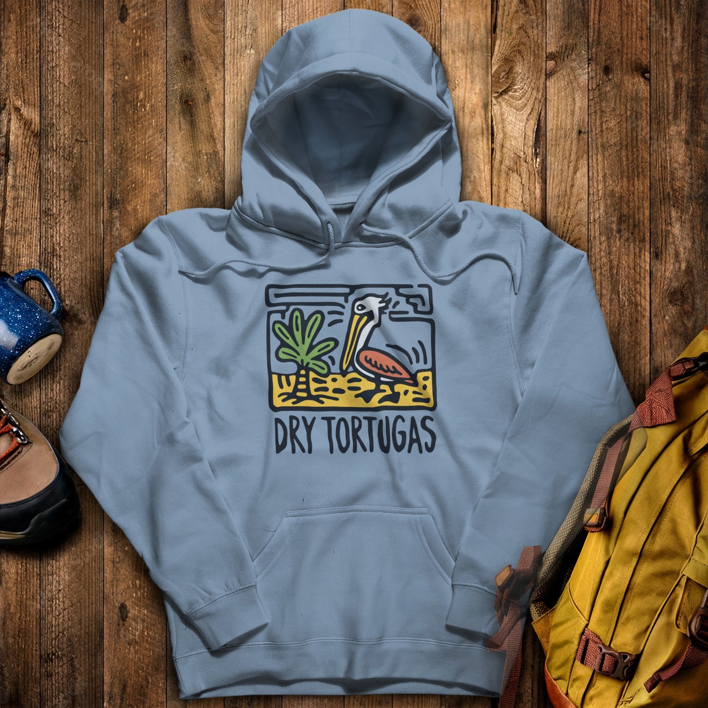 Dry Tortugas National Park Hoodie Stone Blue Adventure and Outdoors Themed Hoodie