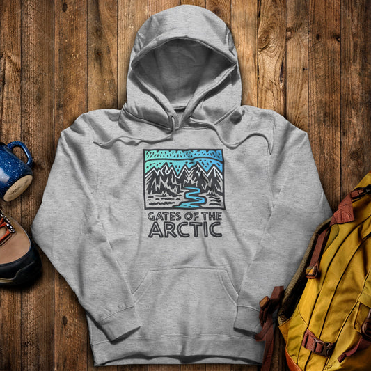 Gates of the Artic National Park Hoodie Sport Grey Adventure and Outdoors Themed Hoodie