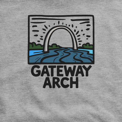 Gateway Arch National Park Hoodie Adventure and Outdoors Themed Hoodie