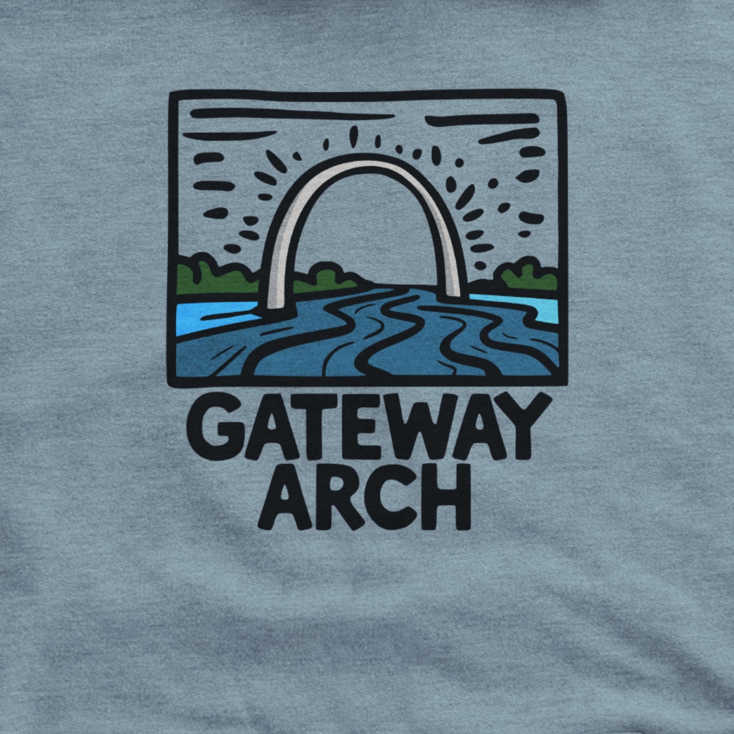 Gateway Arch National Park Hoodie Adventure and Outdoors Themed Hoodie