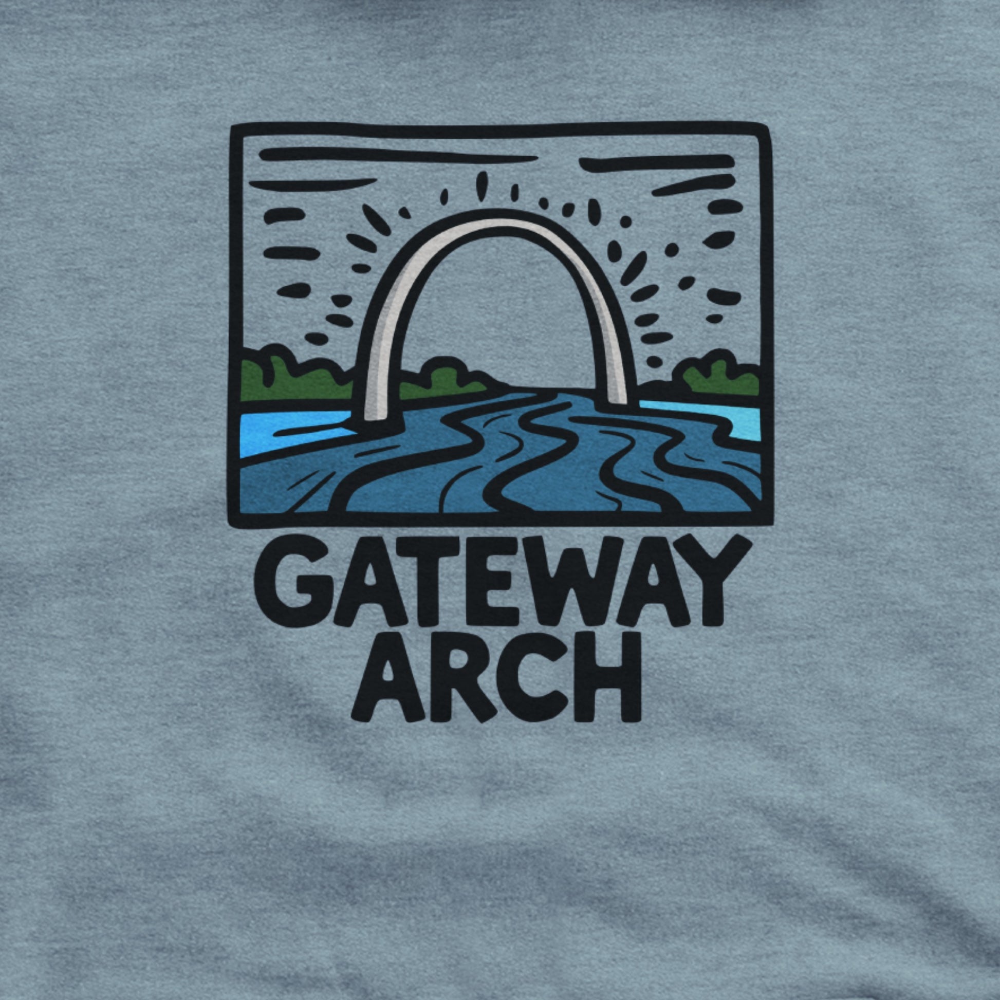 Gateway Arch National Park Hoodie Adventure and Outdoors Themed Hoodie