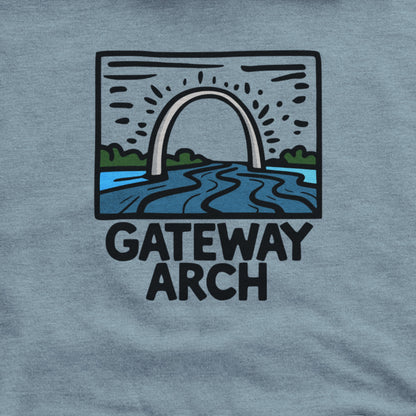 Gateway Arch National Park Hoodie Adventure and Outdoors Themed Hoodie
