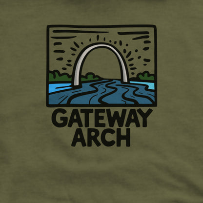 Gateway Arch National Park Hoodie Adventure and Outdoors Themed Hoodie