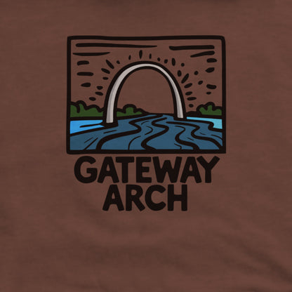 Gateway Arch National Park Hoodie Adventure and Outdoors Themed Hoodie