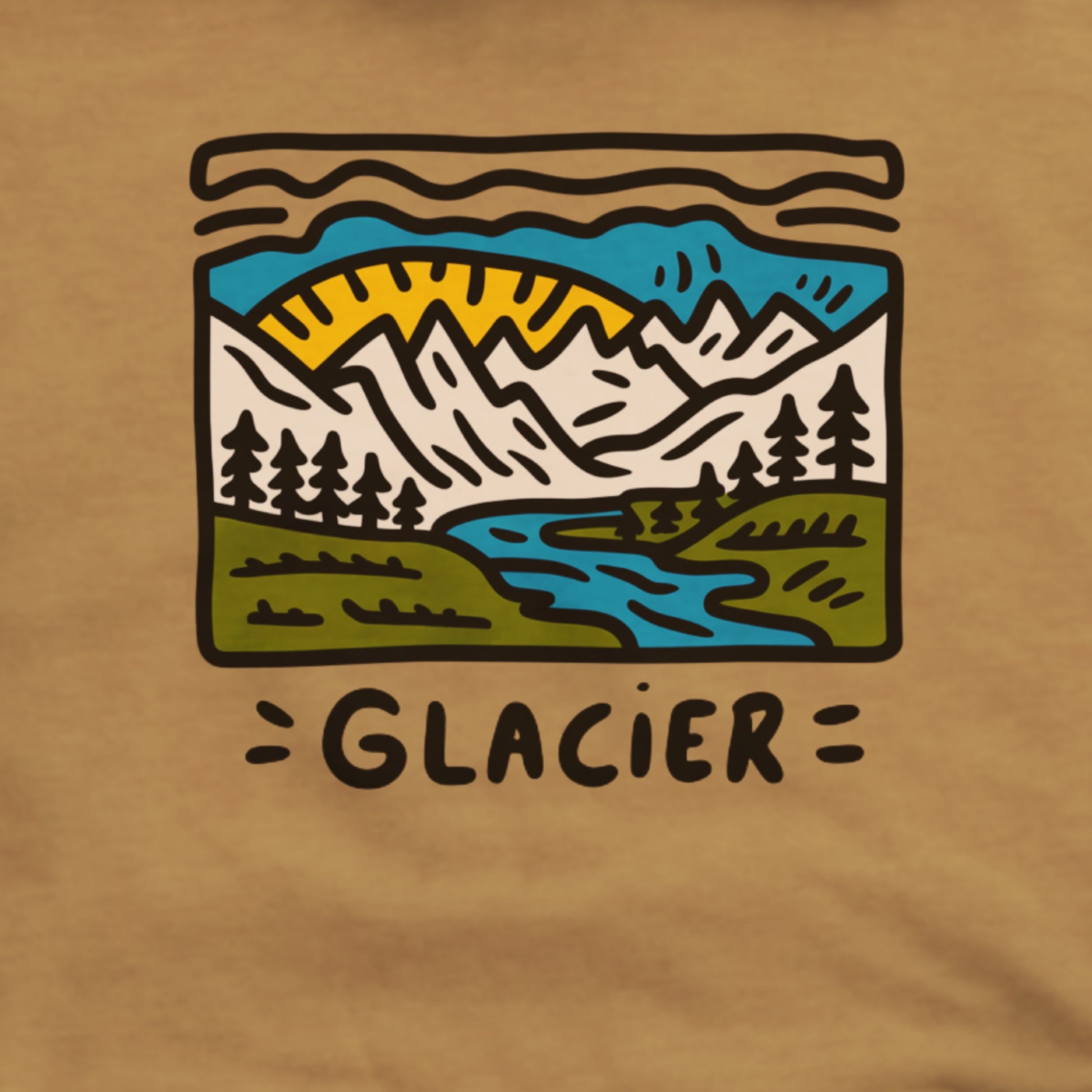 Glacier National Park Hoodie Adventure and Outdoors Themed Hoodie