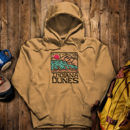 Indiana Dunes National Park Hoodie Mustard Adventure and Outdoors Themed Hoodie