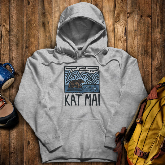 Katmai National Park Hoodie Sport Grey Adventure and Outdoors Themed Hoodie