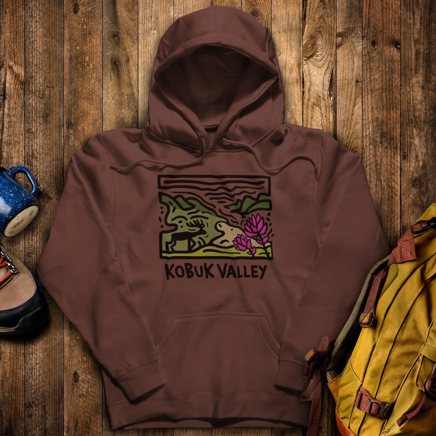 Kobuk Valley National Park Hoodie Cocoa Adventure and Outdoors Themed Hoodie