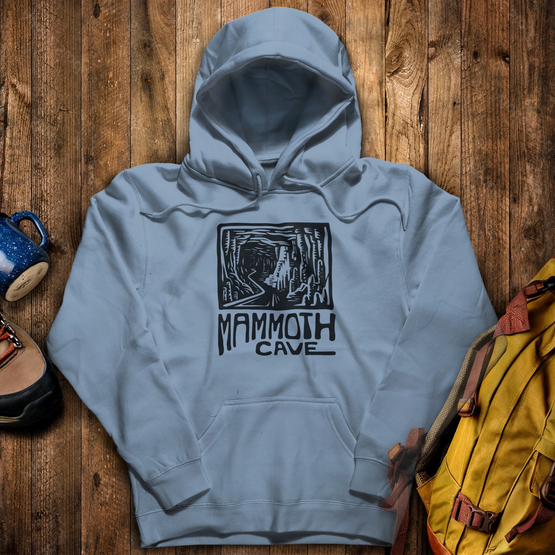 Mammoth Cave National Park Hoodie Stone Blue Adventure and Outdoors Themed Hoodie