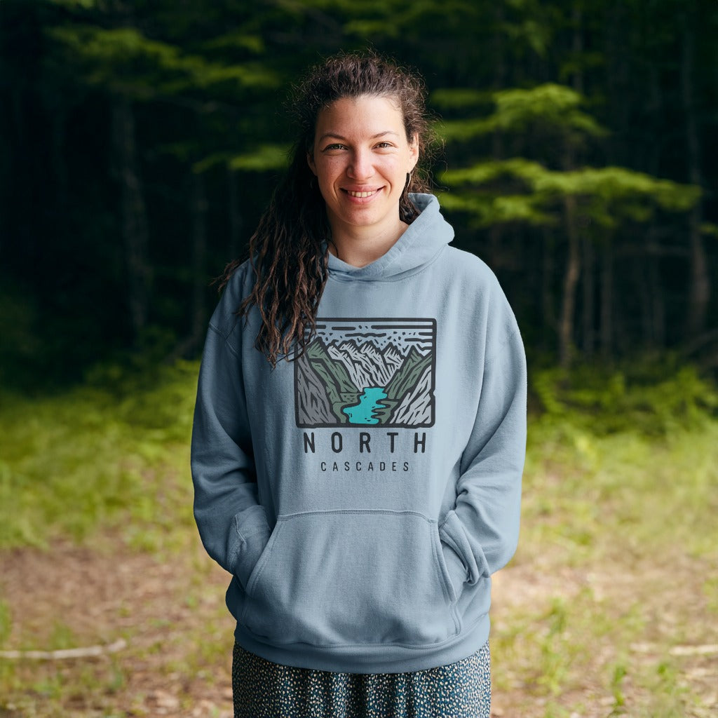 North Cascades National Park Hoodie Adventure and Outdoors Themed Hoodie