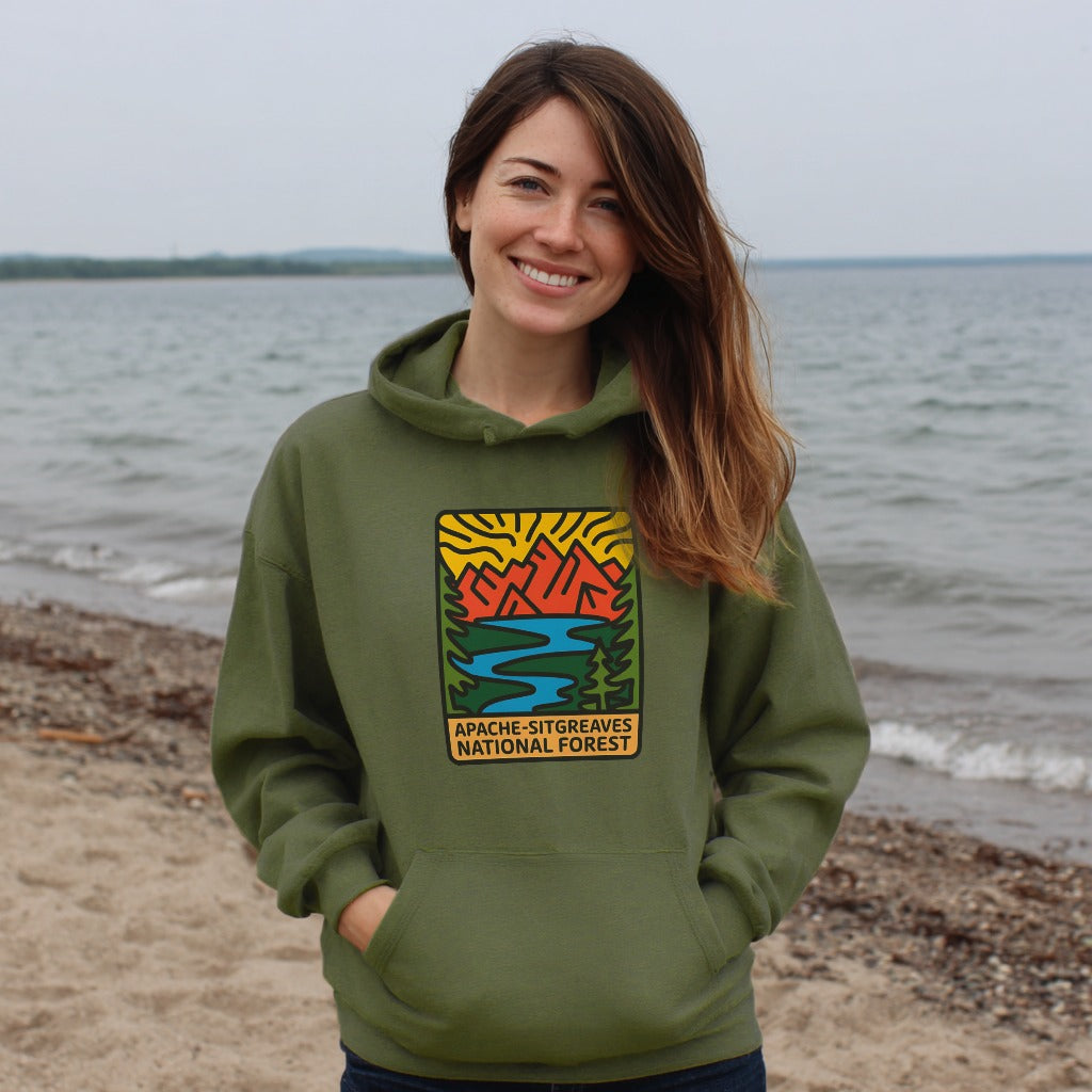 Apache Sitgreaves National Forest Hoodie Adventure and Outdoors Themed Hoodie