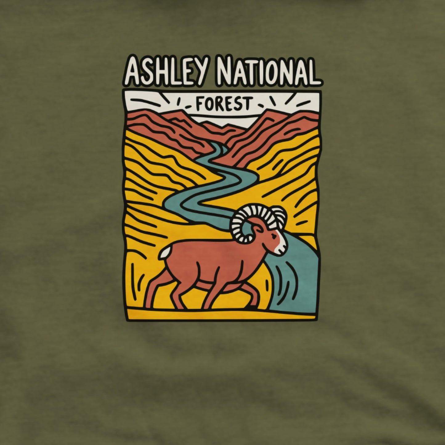 Ashley National Forest Hoodie Adventure and Outdoors Themed Hoodie