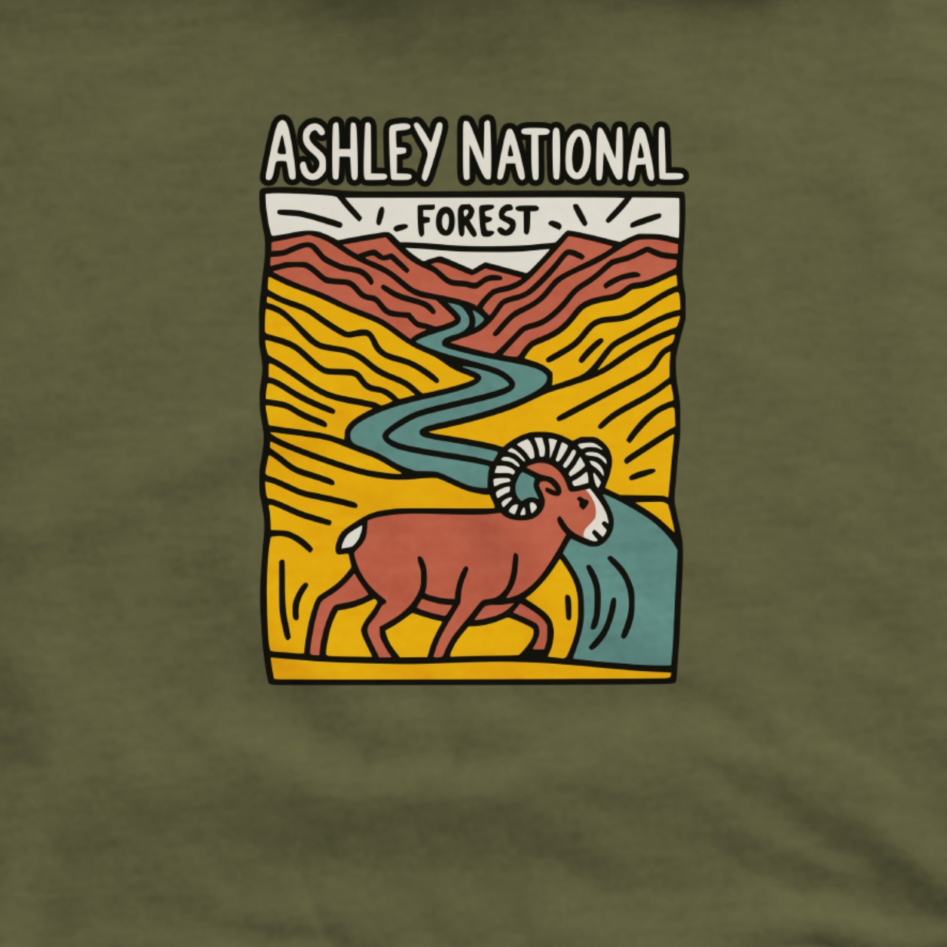 Ashley National Forest Hoodie Adventure and Outdoors Themed Hoodie