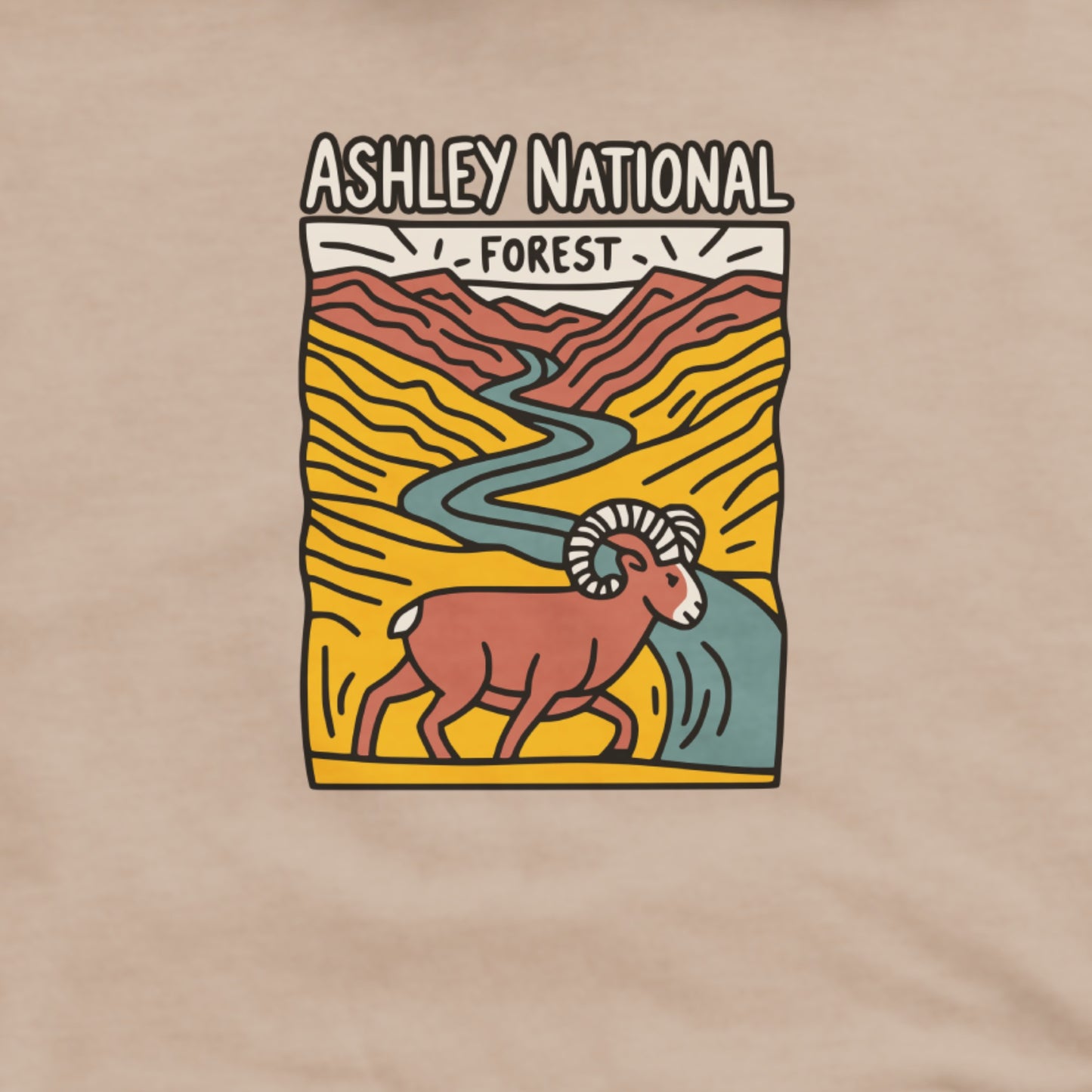 Ashley National Forest Hoodie Adventure and Outdoors Themed Hoodie