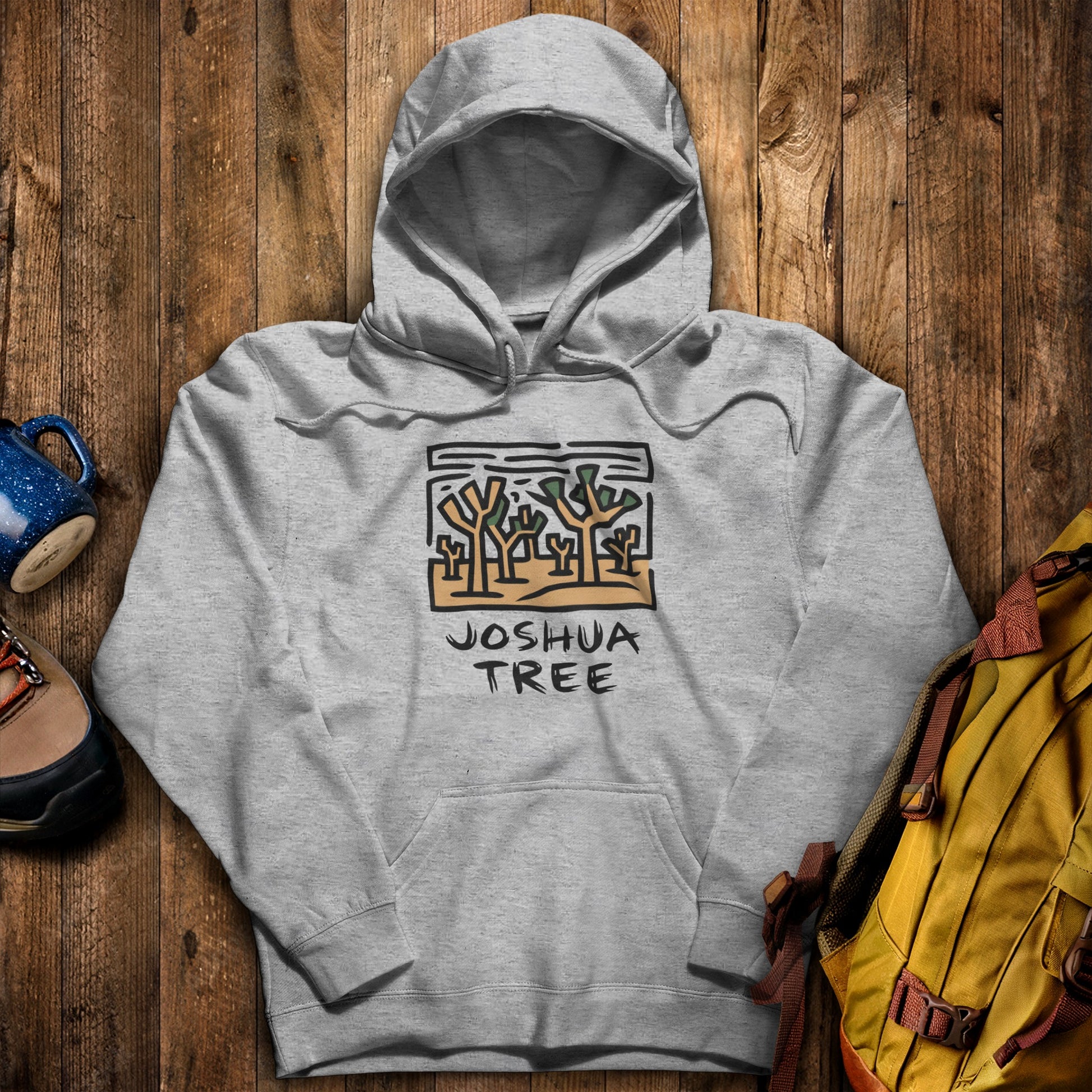 Joshua Tree National Park Hoodie Sport Grey Adventure and Outdoors Themed Hoodie