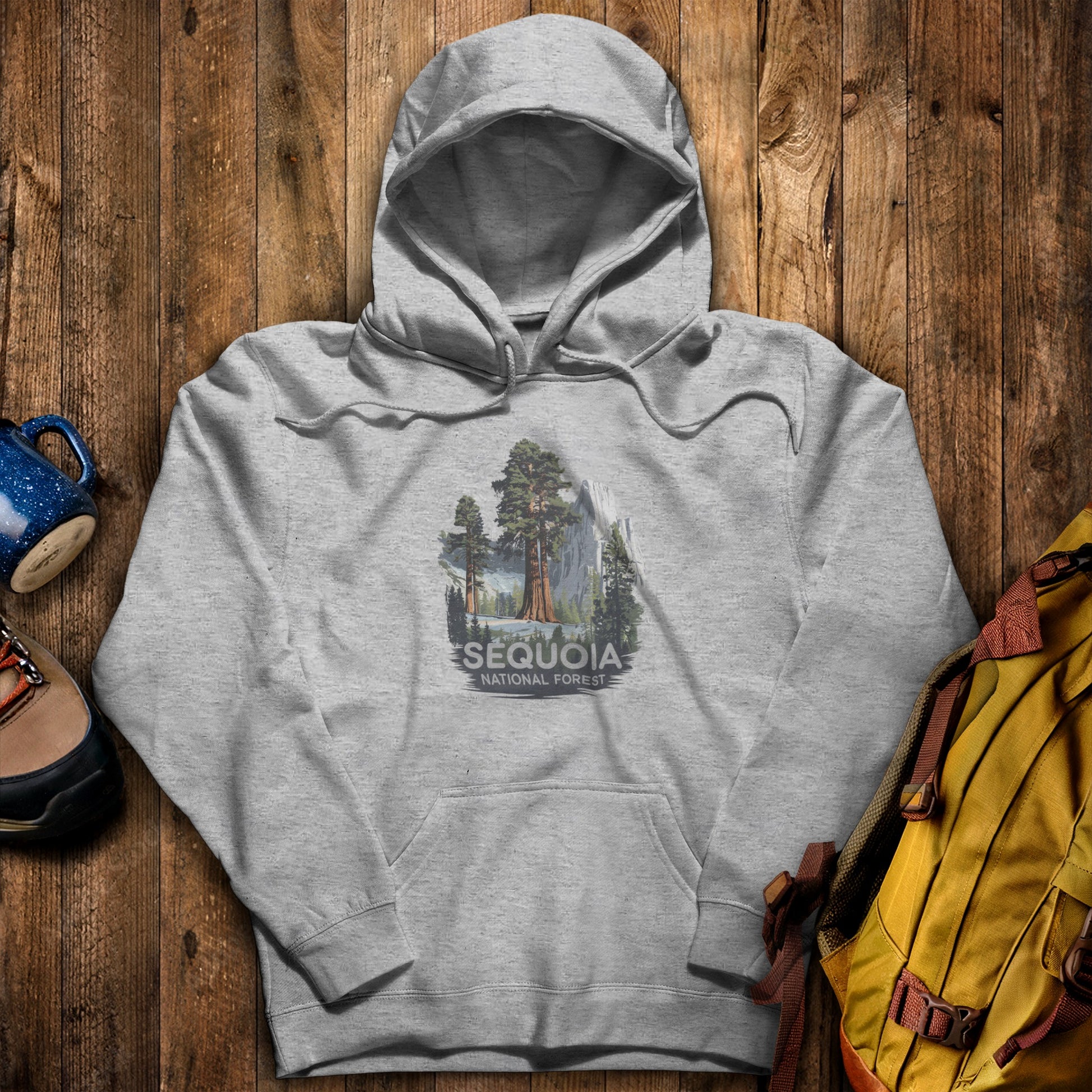 Sequoia National Forest Hoodie Sport Grey Adventure and Outdoors Themed Hoodie