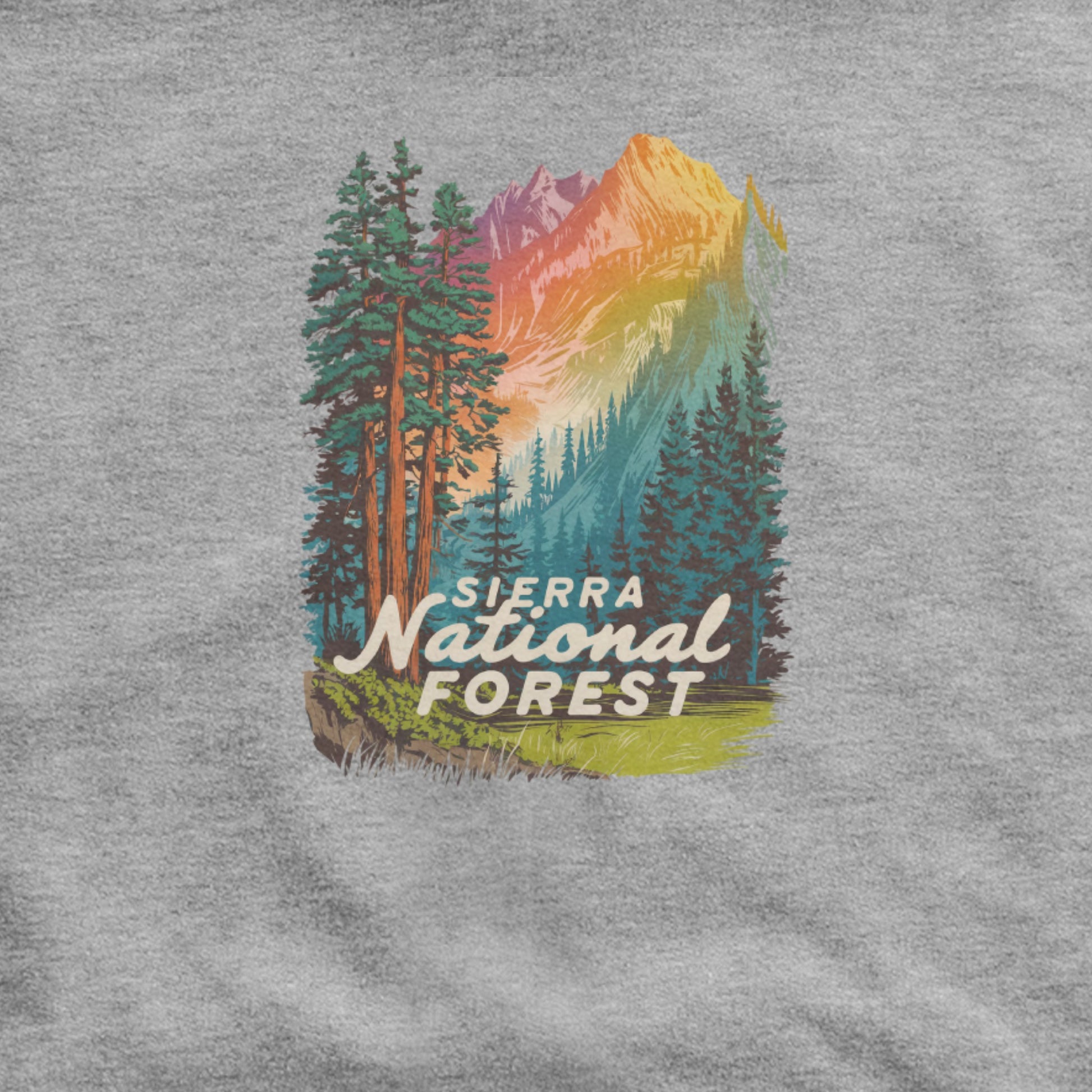 Sierra National Forest Hoodie Adventure and Outdoors Themed Hoodie