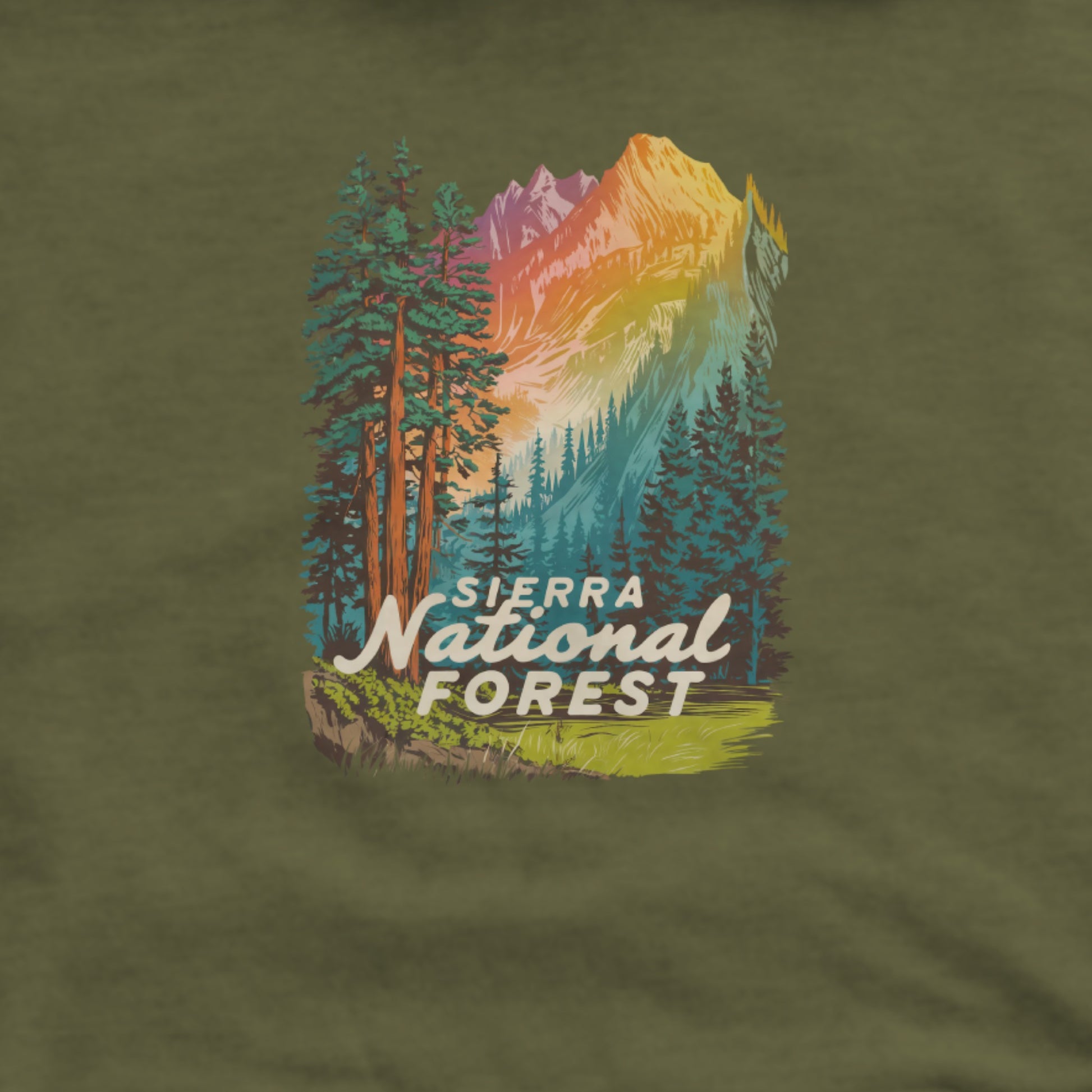 Sierra National Forest Hoodie Adventure and Outdoors Themed Hoodie