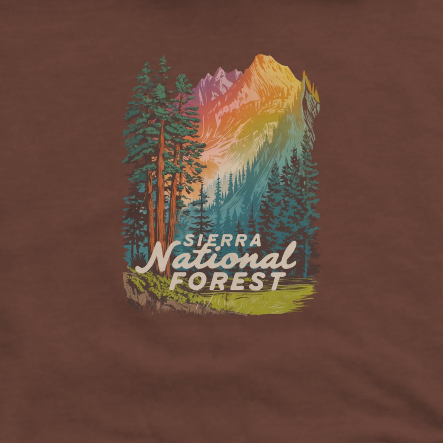 Sierra National Forest Hoodie Adventure and Outdoors Themed Hoodie