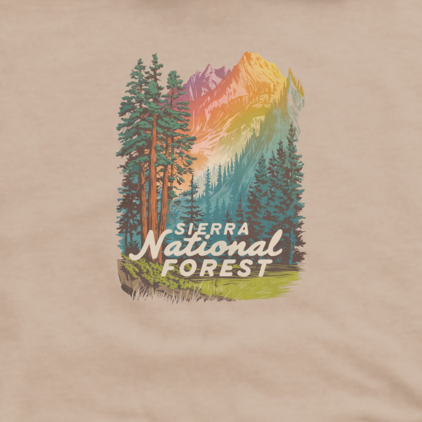Sierra National Forest Hoodie Adventure and Outdoors Themed Hoodie