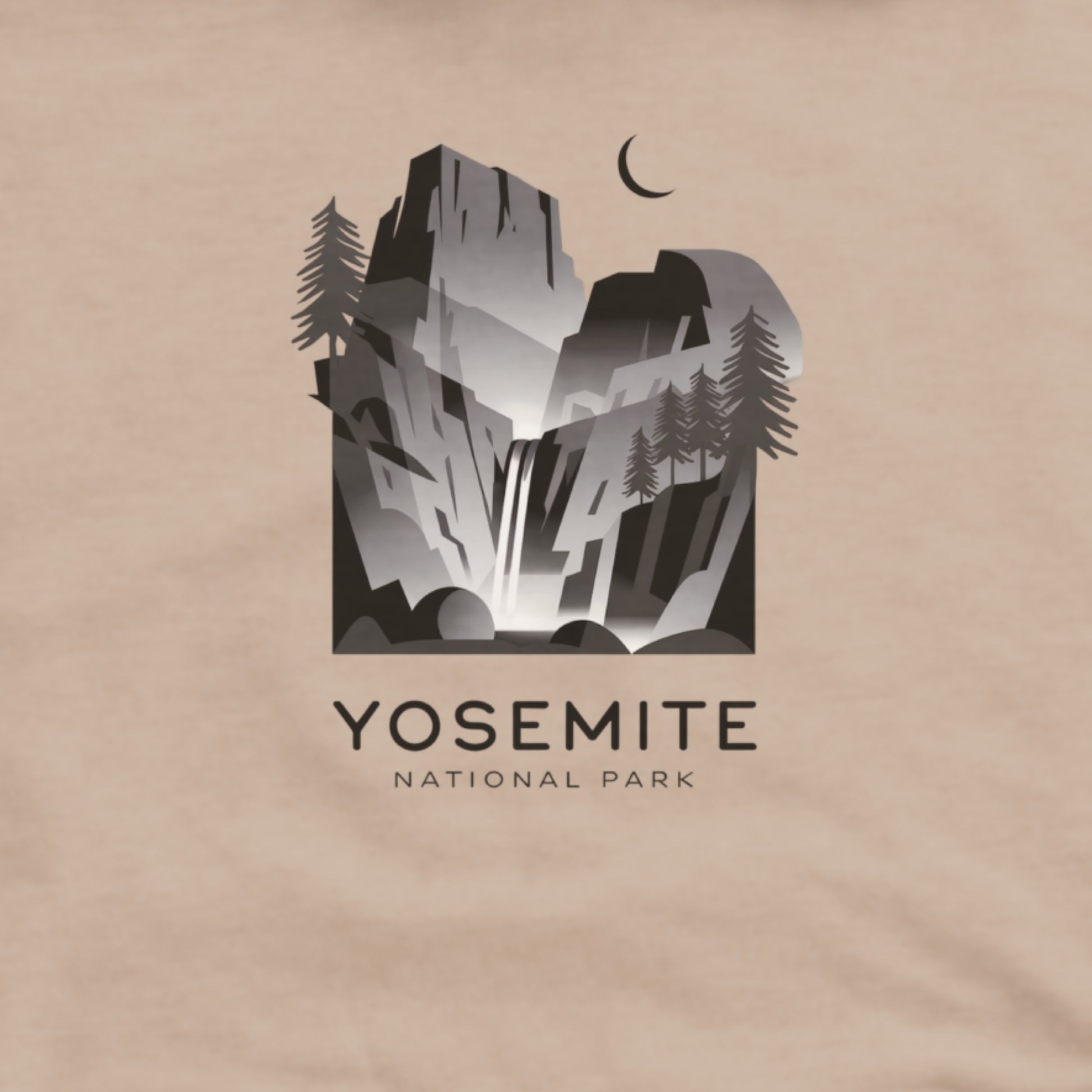 Yosemite National Park Noir Hoodie Adventure and Outdoors Themed Hoodie