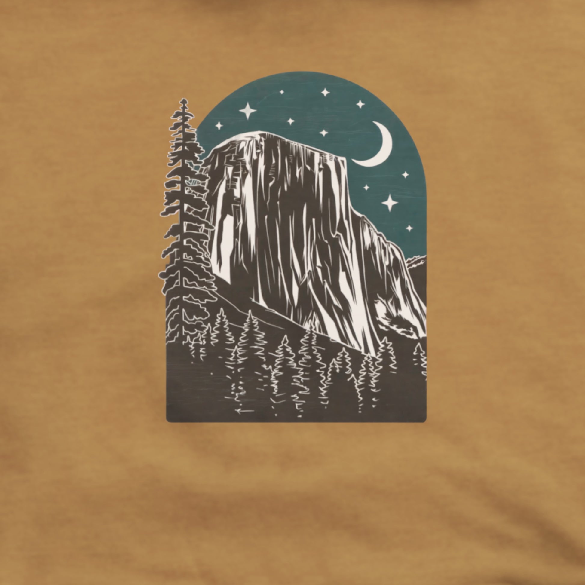 Yosemite at Night Hoodie Adventure and Outdoors Themed Hoodie
