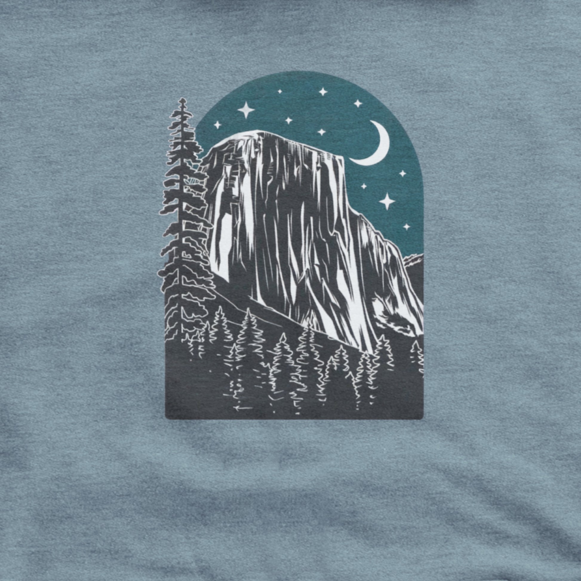 Yosemite at Night Hoodie Adventure and Outdoors Themed Hoodie